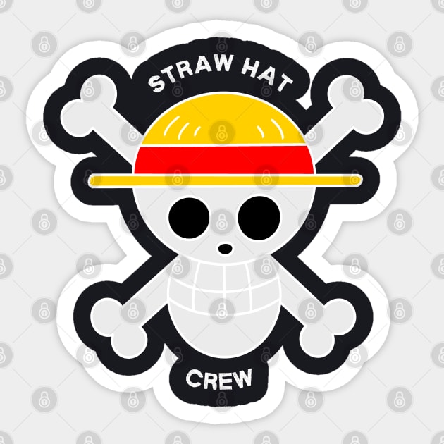 Straw hat crew Sticker by thenewkidprints